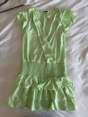 Amanda Uprichard Green Mini Dress NWT | Silky Slip Style Strappy small